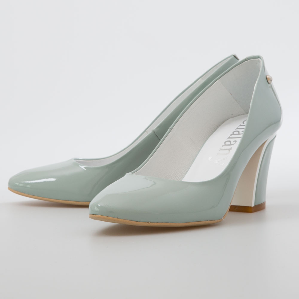 pastel green heels